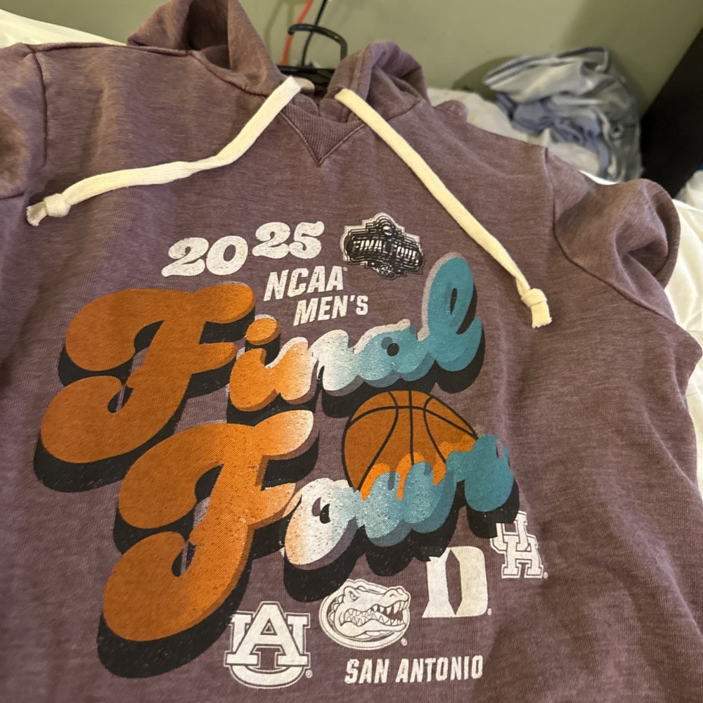 NCAA Final Four 2025 San Antonio Hoodie‎ Sweatshirt Purple Stonewash Sz XS